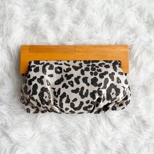 VICI Leopard Print Wood Frame Clutch | Animal Print